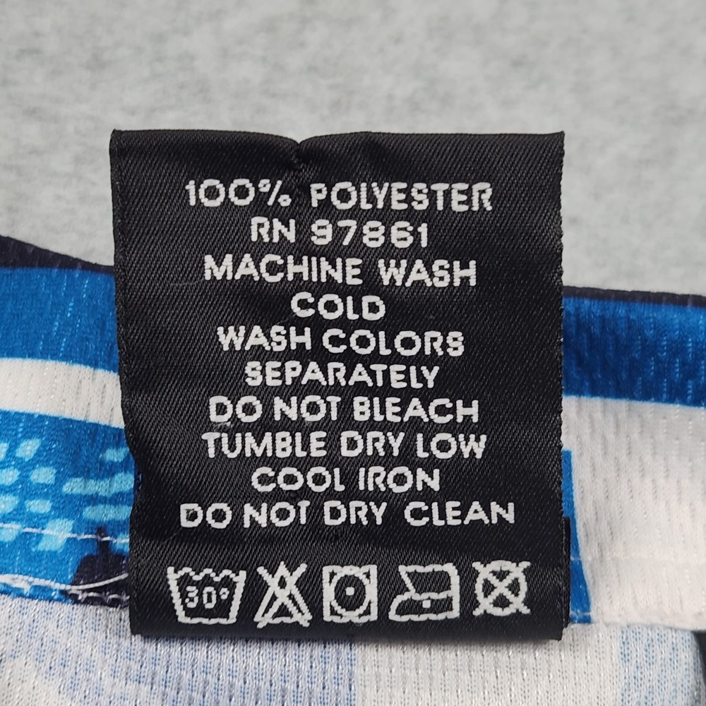 Vintage Karl Kani‎ Shirt XL Blue Aquatics Endurance Button Diving Print Y2K 90s - Picture 5 of 12